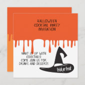 Invitation à la soirée cocktail Halloween (Devant / Derrière)