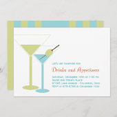 Invitation à la soirée cocktail moderne (Devant / Derrière)
