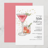 Invitation à la soirée cocktail pour 50 ans (Devant / Derrière)