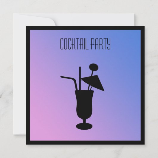 Invitation à la soirée cocktail Silhouette (Dos)