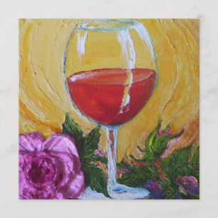 Invitation à la soirée cocktail Verre et Rose