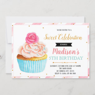 Invitation à la soirée cupcake