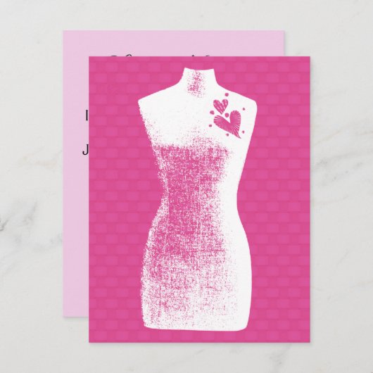 Invitation à la soirée Dames Night Pink (Devant / Derrière)