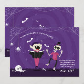 Invitation à la soirée dansante d'Halloween (Devant / Derrière)