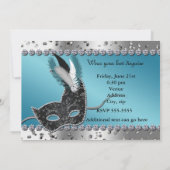 Invitation à la soirée dansante Masquerade Ball ar (Dos)