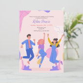 Invitation à la soirée dansante pour adolescents (Debout devant)