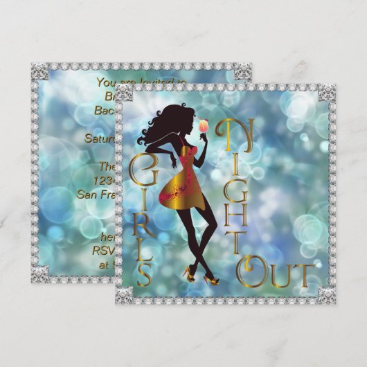Invitation à la soirée de bachelorette (Devant / Derrière)