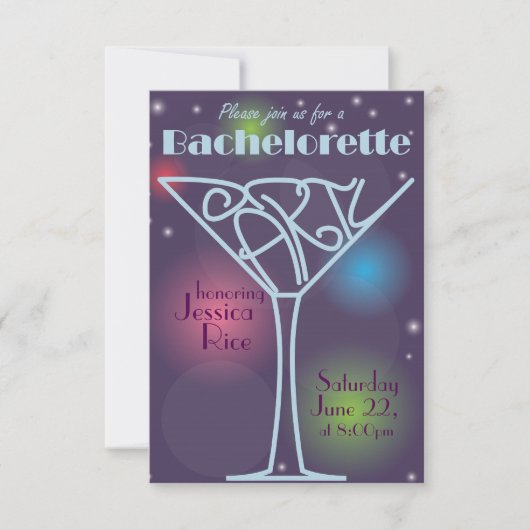 Invitation à la soirée de bachelorette (Devant)