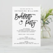 Invitation à la soirée de bachelorette blanche et  (Debout devant)