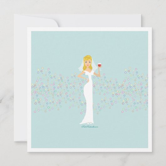 Invitation à la soirée de bachelorette de mariée m (Dos)