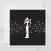 Invitation à la soirée de bachelorette de mariée m (Dos)