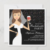 Invitation à la soirée de bachelorette de mariée m (Devant)