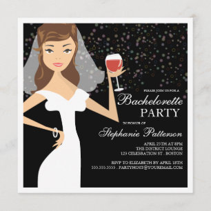 Invitation à la soirée de bachelorette de mariée m