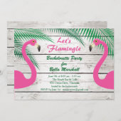 Invitation à la soirée de Bachelorette Flamant Ros (Devant / Derrière)
