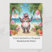 Invitation à la soirée de Bachelorette Hippo Bikin (Devant)