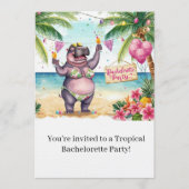 Invitation à la soirée de Bachelorette Hippo Bikin (Devant)