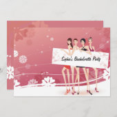 Invitation à la soirée de bachelorette pour filles (Devant / Derrière)