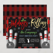 Invitation à la soirée de bowling de Noël, Entrepr (Devant / Derrière)