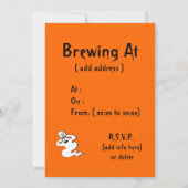 Invitation à la soirée de brassage de sorcières d' (Dos)