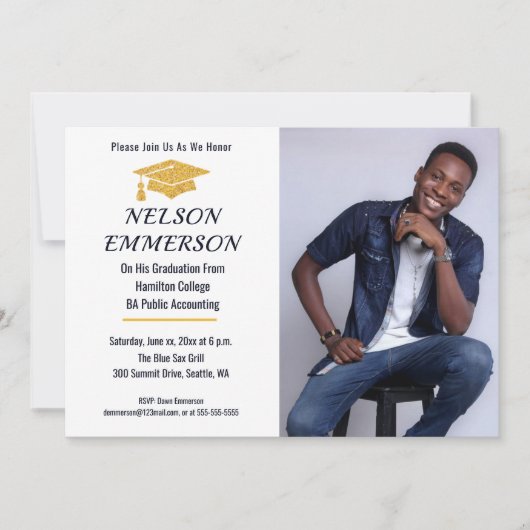 Invitation à la soirée de célébration des diplômés (Devant)