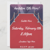 Invitation à la soirée de célébrités sur tapis rou (Dos)