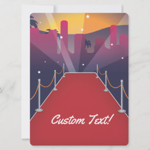 Invitation à la soirée de célébrités sur tapis rou