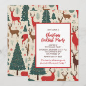 Invitation à la soirée de cocktail de Noël (Devant / Derrière)
