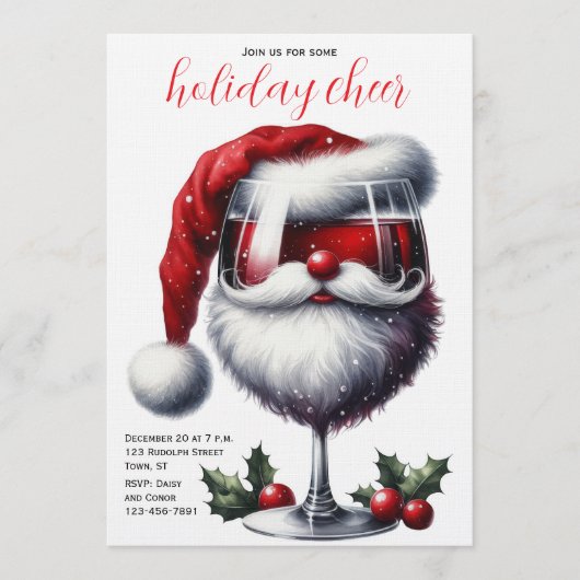 Invitation à la soirée de cocktail de Noël (Devant)