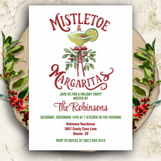 Invitation à la soirée de cocktail des Fêtes de No
