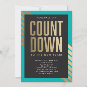 Invitation à la soirée de compte à rebours du Nouv
