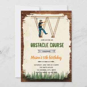 Invitation à la soirée de course de corde Zipline