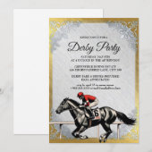 Invitation à la soirée de courses hippiques Gold D (Devant / Derrière)