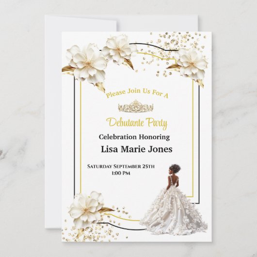 Invitation à la soirée de débutante (Devant)