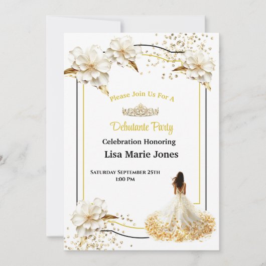 Invitation à la soirée de débutante (Devant)