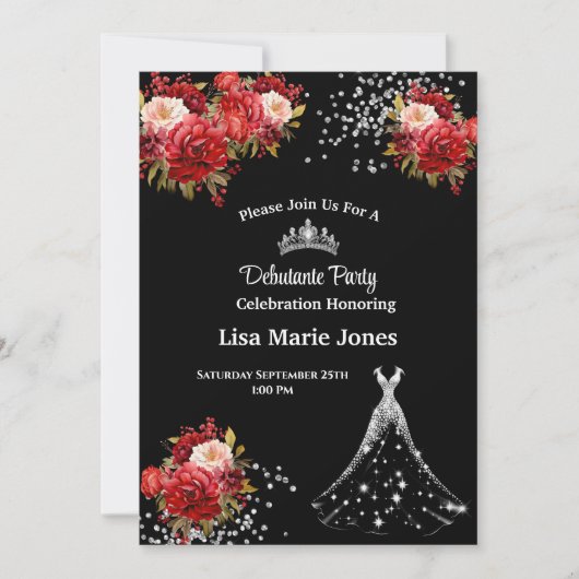 Invitation à la soirée de débutante (Devant)