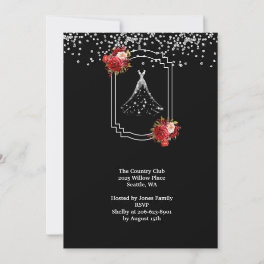 Invitation à la soirée de débutante (Dos)