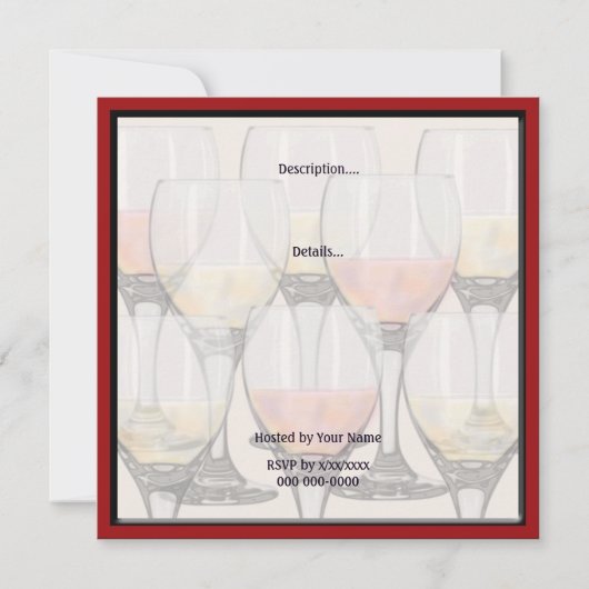 Invitation à la soirée de dégustation de vins de l (Dos)