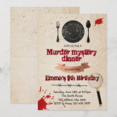 Invitation à la soirée de dîner mystère de meurtre (Devant / Derrière)