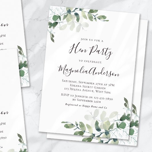 Invitation à la soirée de fête de la future mariée