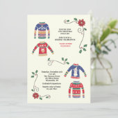 Invitation à la soirée de fêtes de Noël avec pulls (Debout devant)