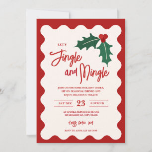 Invitation à la Soirée de Fêtes Festive Jingle et 