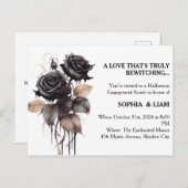 Invitation à la soirée de fiançailles Halloween de (Devant / Derrière)