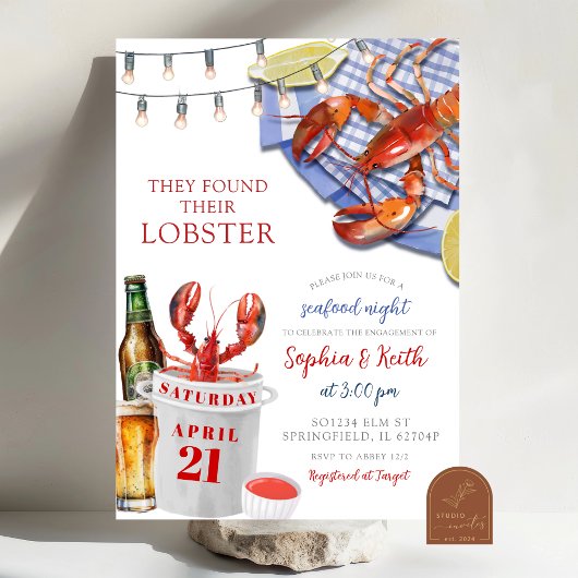 Invitation à la soirée de fruits de mer pour la fê