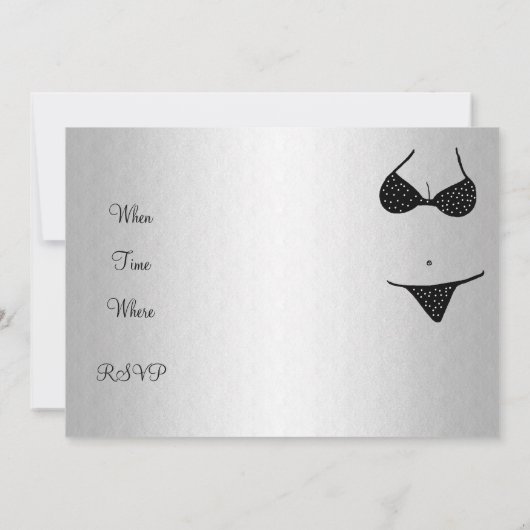 Invitation à la soirée de garçon (Dos)