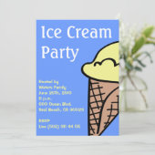 Invitation à la soirée de glaces (Debout devant)