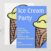 Invitation à la soirée de glaces (Devant / Derrière)