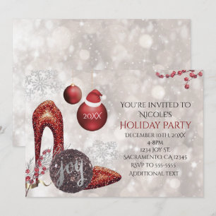 Invitation à la soirée de glamour des fêtes de Noë