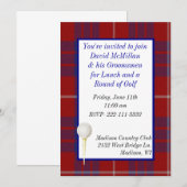 Invitation à la soirée de golf du marié (Devant / Derrière)