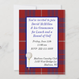 Invitation à la soirée de golf du marié
