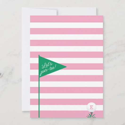 Invitation à la soirée de golf entre filles (Dos)